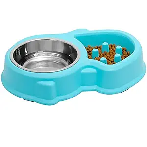 UPSKY Slow Feeder Dog Bowl Fun Feeder No Chocking Slow Feeder Bloat Stop Dog Cat Food Water Bowl
