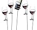 Produktbild Mind Reader "Picnic Wine Bottle & Glass Holder Sticks, 5 Piece Set