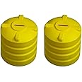 One Time Use - Tank Shaped Coin Box (Multicolor) - Money Saving Bank - Money Piggy Bank Storage Container - Plastic Coin Bank, artdeco (Pack of 2)