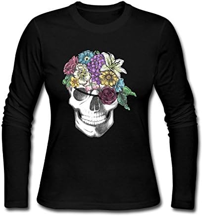 HappySL Floral-Pirate Women's Soft Long Sleeve Round Neck Pullover Sweatshirt Pullover Shirt Tops