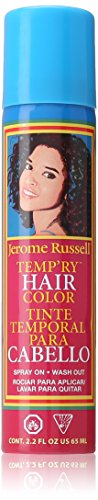 Jerome Russell Temporary Hair Color Spray Black, 65 ml