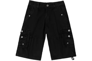 Xiedeai Femme Droit Cargo Shorts - Bermudas Loisirs Coton Camping Combat Pantalon Multi Poches