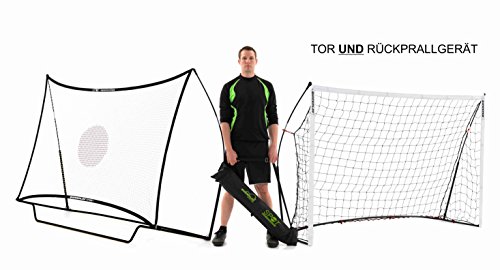 QUICKPLAY Kickster Combo 2,4 x 1,5m Fußballtor & Rückprallwand - 2