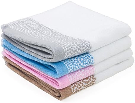 Go West Sphere Jaquard Face Towel, Assorted, Pack of 12