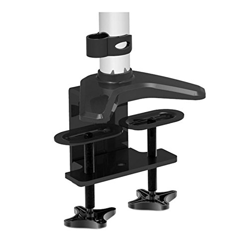 HFTEK DS137S 3 Fach Monitor Standfuß Halterung Halter Tischhalterung Stand für Monitor 15″ bis 27″ Zoll mit VESA 75/100 (DS137S Weiss) - 5