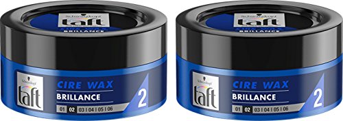 Taft - Cire Coiffante - Cire Wax Brillance - Cire 75 ml - Lot de 2