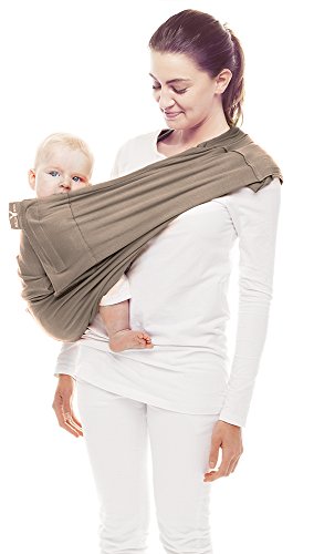 Wallaboo Comodissimo marsupio Connection, 3 Posizioni di Utilizzo, Design ergonomico, si adatta perfettamente alla forma del vostro bambino, 100% Cotone, Colore: Taupe