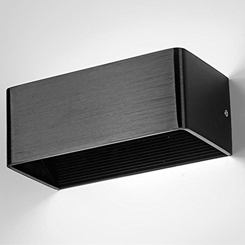 Preisvergleich Produktbild yayong Wandleuchte Moderne Creative Nachttisch Schlafzimmer Rechteck LED, schwarz