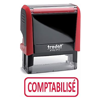 Trodat Tampon Trodat X-print 4912 encrage automatique rechargeable, texte COMPTABILISE, encre de couleur rouge, format de l'impression 47 x 18 mm