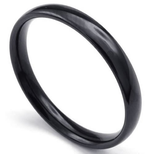 Book's Cover of KONOV Bijoux Bague Homme  3mm  Acier Inoxydable  Anneaux  Fantaisie  pour Homme et Femme  Couleur Noir