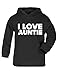 I Love My Auntie (Block Design) Baby/kids Hoodie Black & White 0 - 3 Months