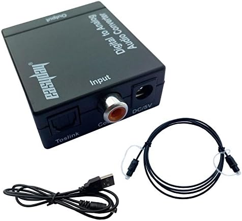 Easyday SKN 3.5 UK Digital Optical Coaxial Toslink to Analog RCA L/R Audio Converter Adapter