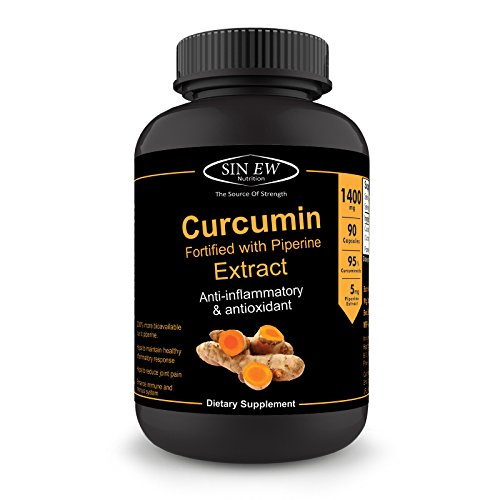 Sinew Nutrition Organic Turmeric Curcumin Extract 90 Veg Capsules (1400 mg / serve), 95% Curcuminoids with Piperine for Extra Bioavailability RS.1086 (56.00% Off) - Amazon