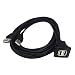 Produktbild SODIAL Dual USB 2.0 Kabel Für Eingebettete Kabel Montage, 1 Meter Dual USB Typ A 2.0 Stecker Auf Buchse Eingebettetes Armaturen Verlngerungs Kabel LKW Boot Motorrad Dash Board (3,2 Fu)