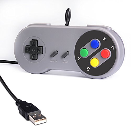 Rii GP100 SNES Retro USB Super Nintendo Controller  USB PC Controller  Raspberry Pi Controller for Windows PC   MAC   Raspberry Pi  2 Pack 