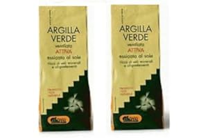 ARGITAL - ARGILLA VERDE ATTIVA VENTILATA 2 CONFEZIONI DA 500 GR, oligoelementi, sali minerali,antiageing, purificanti, tonificanti