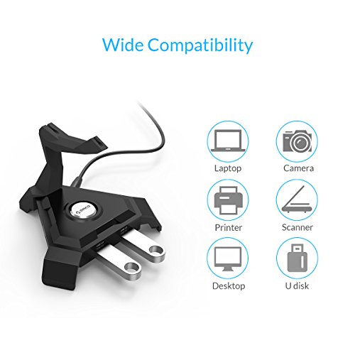 ORICO Gaming Multifunktions-Kabelclip Mauskabelhalter & USB3.0 Hub mit freistehendem Datenkabel - 4