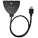 Produktbild GEZICHTA HDMI-Switch, vergoldet, 3-Port-HDMI-Switcher Full HD1080p, unterstützt 4K - 3D mit 50 cm Pigtail-Kabel-Splitter für HDTV DVD Xbox