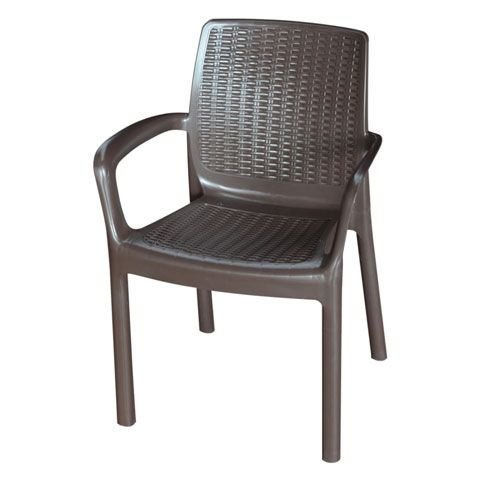 Garden Life 8290-08 - Sillón elegante de ratán, 48 x 57.5 x 82.5 cm, color wengué