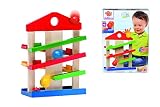 Eichhorn 100002025 – Kugelbahn-Haus, 4-teilig, bunt – Rollbahn aus Holz – 25×34 cm - 2