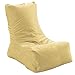 FunkyBuys®CREAM 100% Polyester Kids/Adults Gaming Bean Bag Chair Water Resistant Large Beanbag Garden Lounger w/o Beans COVER ONLY