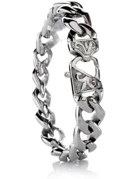 Edelstahl Panzer Armband Motiv Bourbonische Lilie Fleur De Lys-BYA40.23cm