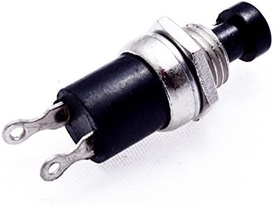 Panel Mount Momentary Push Button Switch Push To Make 0.5A @ 250vac SPNO Black