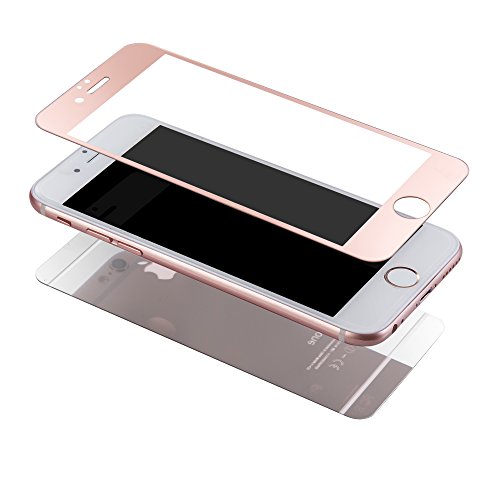 Wunderglass® – Mirror – Apple iPhone 6, 6s 4.7 Schutzfolie Verspiegelt Hartglas Sichtschutz Panzerglas Glasfolie Displayschutzglas Tempered Glass Folie Displayschutz aus echt Glas Glasprotector in Rose Gold von OKCS® - 2