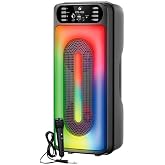 Torima KTS-1555 Siyah Mikrofonlu RGB Ledli Taşınabilir Bluetooth Hoparl&ouml;r Parti Speaker