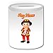 Produktbild Personalisiertes Geschenk – Feuerwehrmann mit Feuerlöscher Geld Box (Karriere Design Thema, weiß) – jedes Nachricht/Name auf Ihre einzigartige Spardose – Rot Uniform