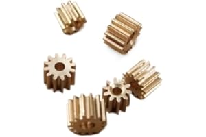 HOMEXO Micro engranaje de latón, engranajes de eje, Motor de Metal, juegos de engranajes de eje de cobre, 1mm, 2mm de diámetro de agujero, modelo de Robot de helicóptero DIY, 5 uds. ( Color : 5pcs of gears ,
