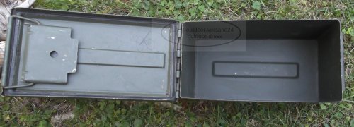 Munitionskiste Muni-Kiste original US, gebraucht, Metallkiste Behälter Metallbox - 2