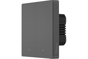 Bezprzewodowy włącznik światła SONOFF, przełącznik światła ściennego model 86 Wifi, 2-krotny inteligentnych włączników światła, kompatybilny z Alexa i Google Home, (potrzebny przewód neutralny)