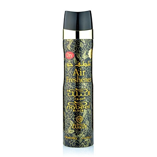 X2 Units Nabeel Air Freshener Black Fragrance Incense Spray 300 ml