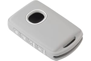 Happyit Silikonowe etui na kluczyki samochodowe uchwyt ochronny do Mazda 6 MX-5 Miata RF 3 Hatchback CX-30 4 przyciski pilot (szary)