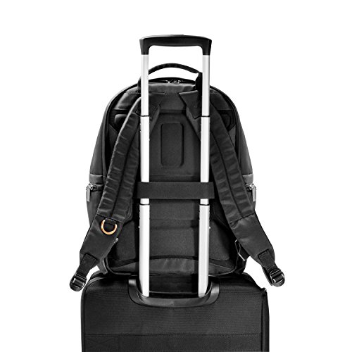 Everki ContemPRO Commuter – Laptop Rucksack für Notebooks bis 15,6 Zoll (39,6 cm) mit extra Fach für Laptop und iPad / Pro / Kindle / Tablet, Trolley-Lasche und weiteren hochwertigen Funktionen, Schwarz - 7