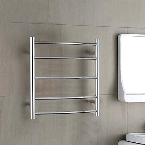Preisvergleich Produktbild LY7 Konstante Temperatur Handtuchwärmer Elektrisch Heizung Handtuchhalter Bogen Platzsparend Handtuchheizkörper Silber