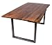 Produktbild SAM Wolf Möbel® Baumkantentisch Live Edge, 180 x 90 cm, nussbaum-Farben, Akazie, Metallbeinen aus Roheisen, Esszimmertisch mit naturbelassener Optik mit Einer Baumkanten-Tischplatte