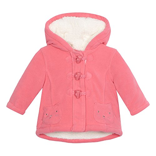 Bluezoo Kids Baby Girls' Fleece Cat Applique Coat 6-9 Months