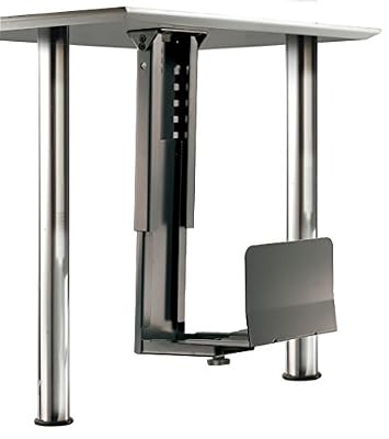 ROLINE Support PC noir | support pour ordinateur à installer sous le bureau | charge jusqu'à 30 Kg