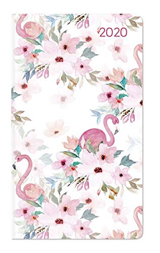 Preisvergleich Produktbild Ladytimer Slim Flamingo 2020 - Taschenplaner - Taschenkalender (9 x 16) - Weekly - 128 Seiten - Notizbuch - Terminplaner