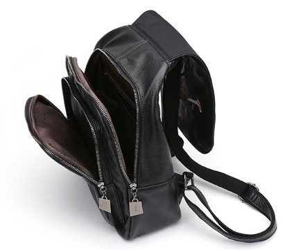 Morral del bordado de la personalidad, mochila de cuero suave de las se?oras-A