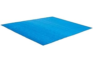 Summer Waves Tapis de Sol 3,3x3,3m pour Piscine Extérieure Hors-Sol - Protection Amortissante Contre l'usure, Les Frottements et Les Imperfections du Sol - Forme Carrée - Bleu 11064