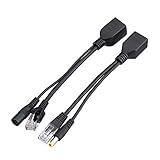 Electronics Desconocido Generic 10pcs PoE Adapter Cable Tape Screened PoE Switch Cable PoE Splitter Injector Power Supply 12V Synthesizer Separator Combiner