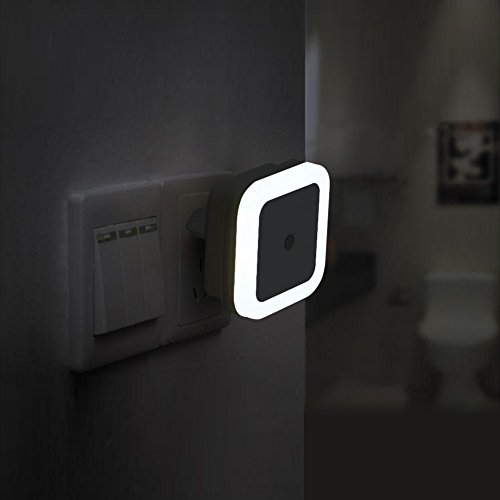 KYG LED Steckdosenlicht Set 0.5W Nachtlicht mit Dämmerungssensor Automatisch Licht Sensor Energiesparen Weiß - 6