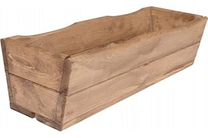 FKL DESIGN HOME DECO Jardinière en bois de chêne pour jardin et terrasse, modèle D8 44 cm