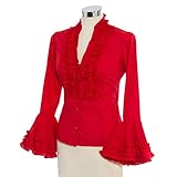 Color Rojo Doña Ana Camisa de Flamenca Pepa roja
