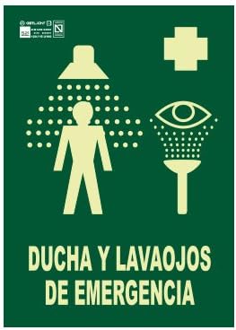 astlight sal5118. GFJ Emergency Shower and Eyewash Sign – Photoluminescent Multicolor