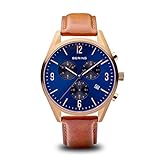 BERING Herren-Armbanduhr Analog Quarz Leder 10542-467