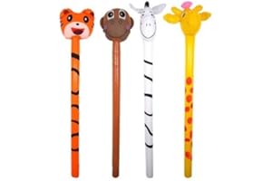 PARTYRAMA HENBRANDT Inflatable Jungle Animals Stick 118cm Assorted Designs